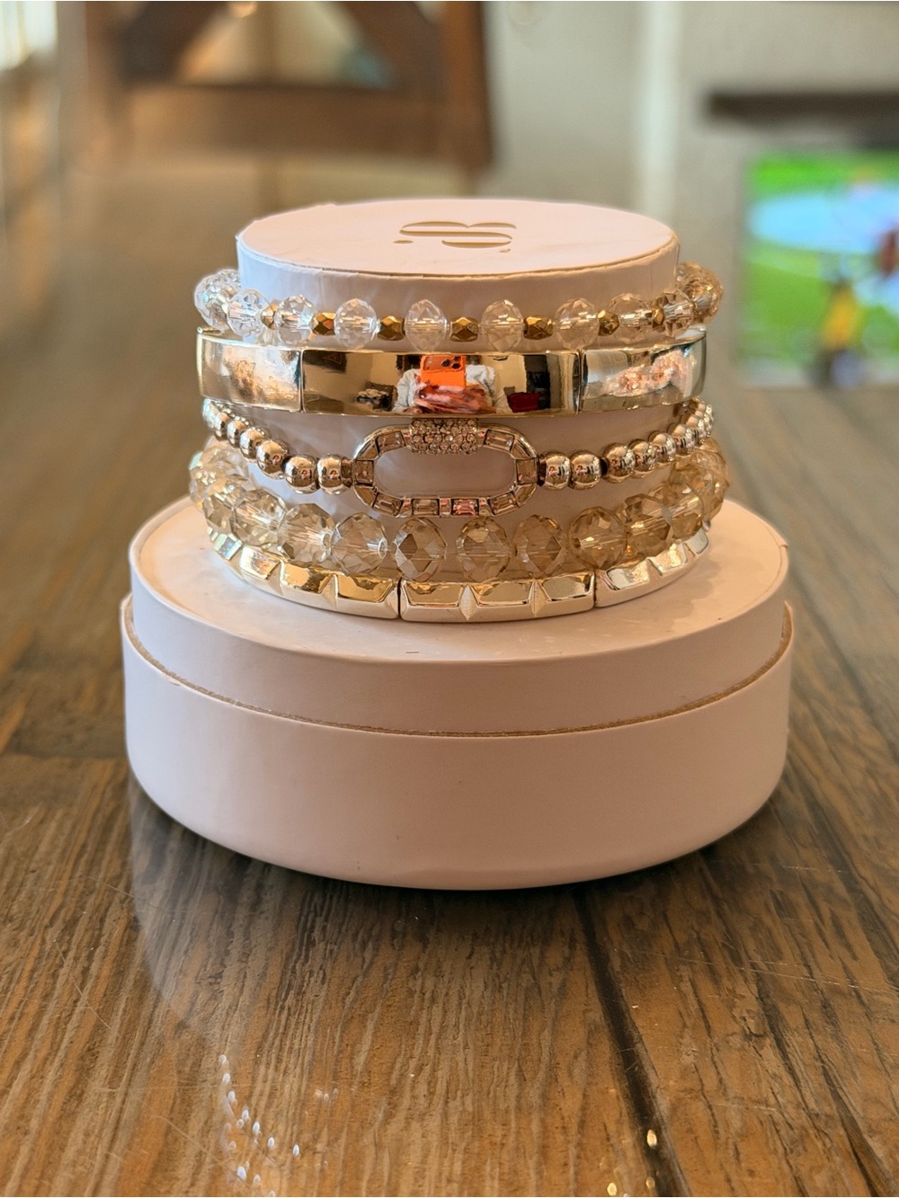 Bomb Party Bracelets! Personally Curated Silver Tone Crystal Bracelet Set